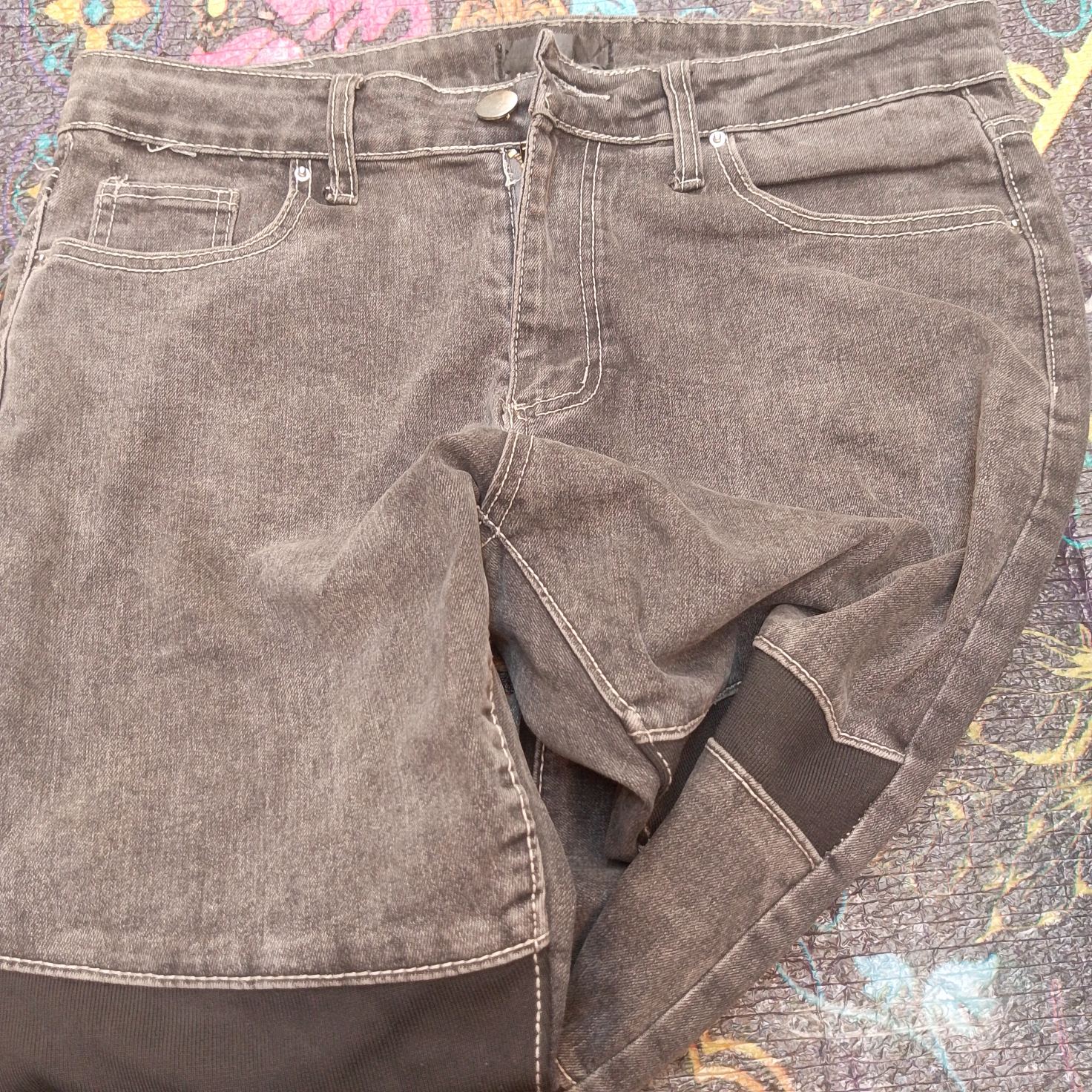 Men's Grey Washed Denim Jeans