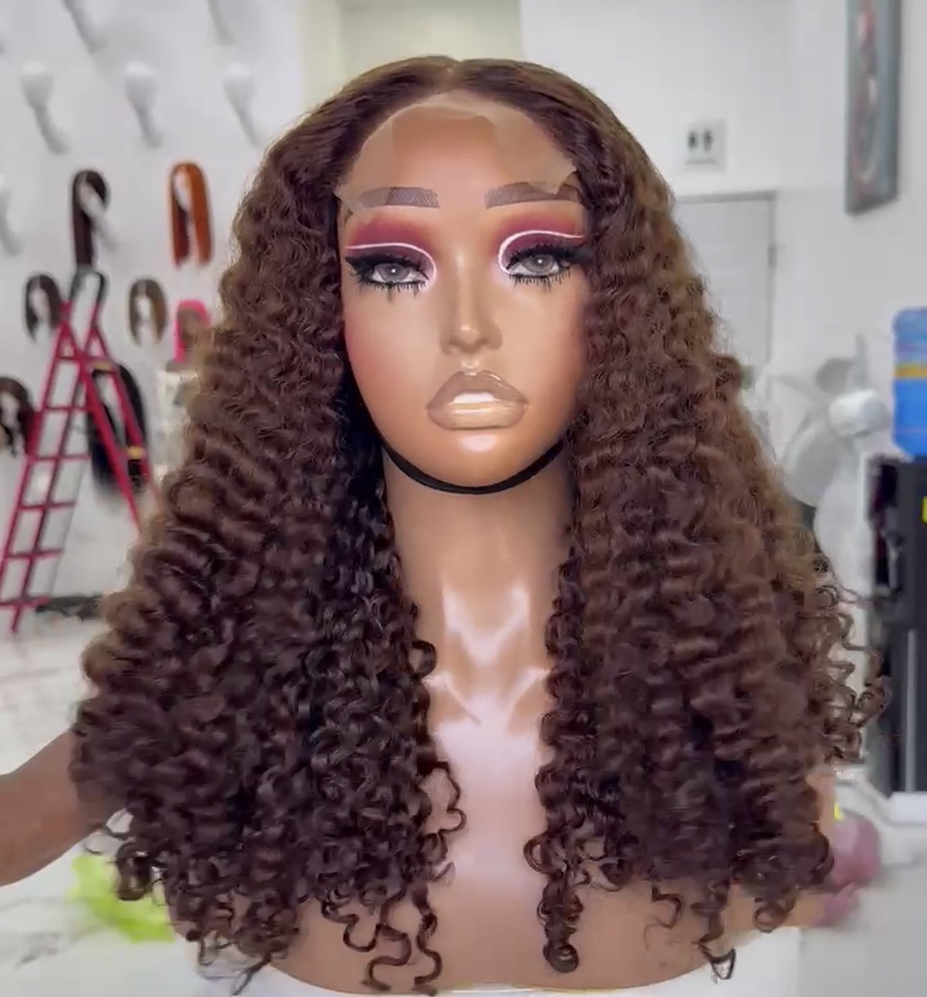 Brown Curly Wig