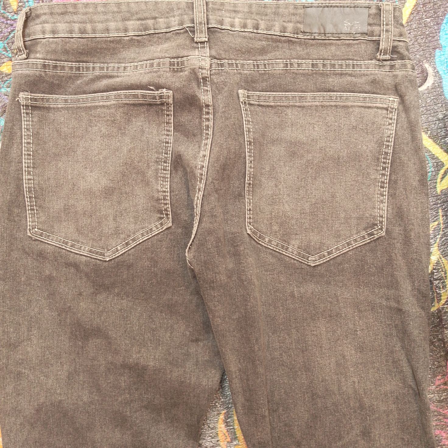 Men's Grey Washed Denim Jeans