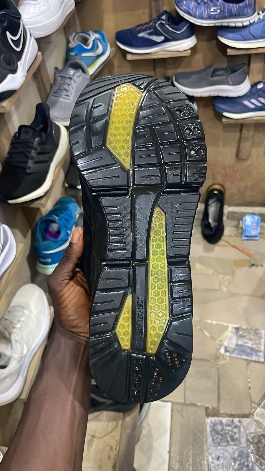 Black and Gold Athletic Sneakers